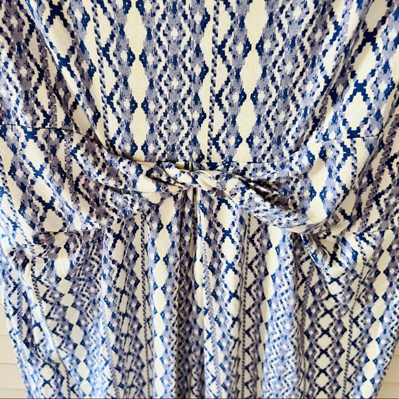 Seráphine Small Geometric Vertical Diamond Print Empire Waist Maternity Dress - Picture 12 of 14